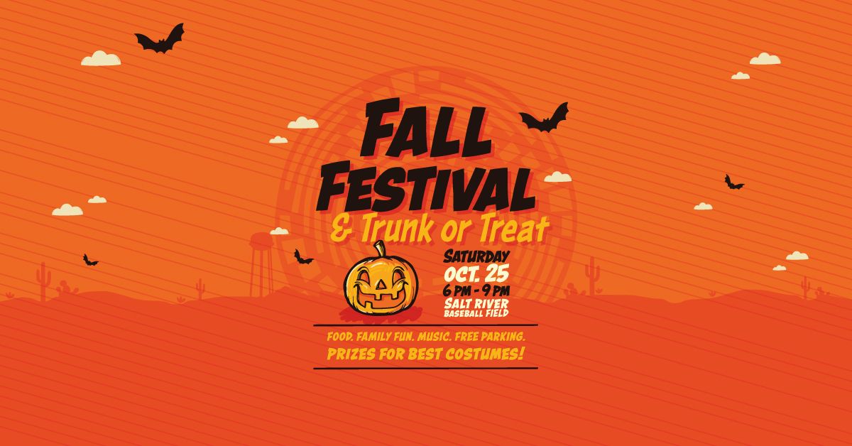 Event promotional image for the SRPMIC Fall Festival & Trunk or Treat on October 25, 2025.